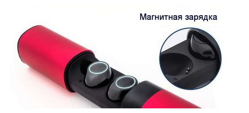 Наушники Mavens S2 TWS limited Bluetooth 5.0 красные фото №3
