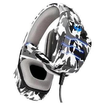 Навушники ігрові з мікрофоном та підсвічуванням XPRO Q9 хакі (MER-15578) фото №1
