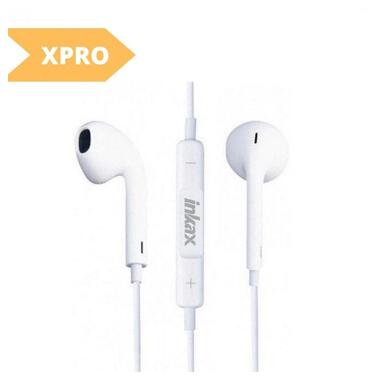 Провідні навушники вкладки з мікрофоном XPRO Inkax OE-10 білі (MER-13604_251) фото №2