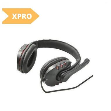 Ігрові навушники XPRO X6 накладні з мікрофоном для комп'ютера та консолі чорні (MER-15582_376) фото №2