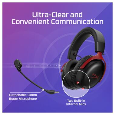 Наушники HyperX Cloud III S Wireless/USB-A/USB-C Black/Red (A59Z0AA) фото №11