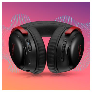 Наушники HyperX Cloud III S Wireless/USB-A/USB-C Black/Red (A59Z0AA) фото №8
