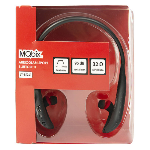 Спортивные Bluetooth наушники MQbix JY-BT261 17х15,5х6,5см Черный, Красный фото №3