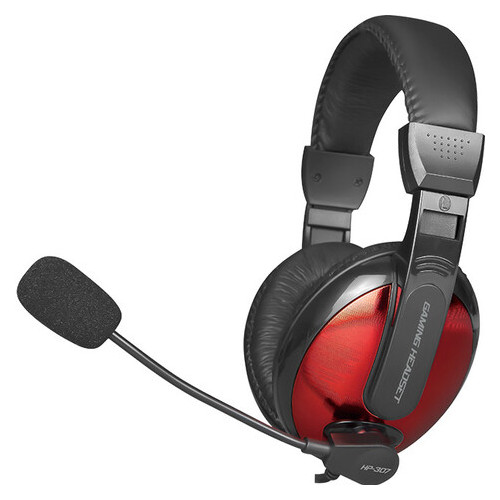 Игровые наушники Xtrike Me Gaming HP-307 с микрофоном проводные черно-красные (ZE35011822) фото №1