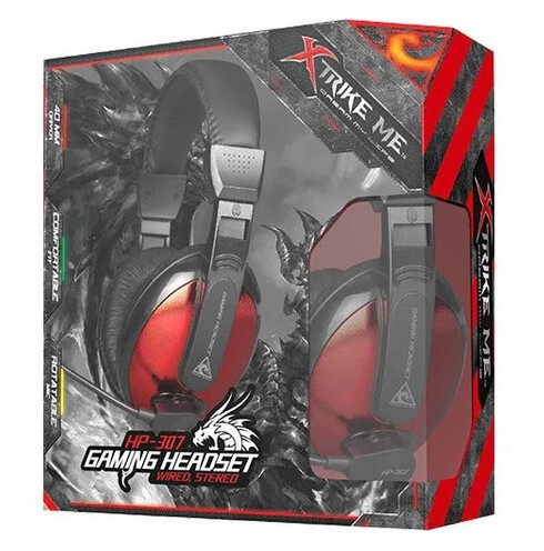 Игровые наушники Xtrike Me Gaming HP-307 с микрофоном проводные черно-красные (ZE35011822) фото №5