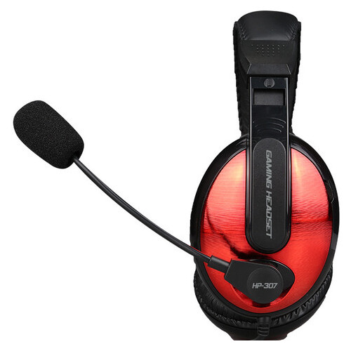 Игровые наушники Xtrike Me Gaming HP-307 с микрофоном проводные черно-красные (ZE35011822) фото №2