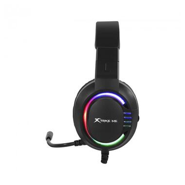 Навушники ігрові XTRIKE ME Gaming RGB Backlight GH-405, USB-AUX, чорні фото №3