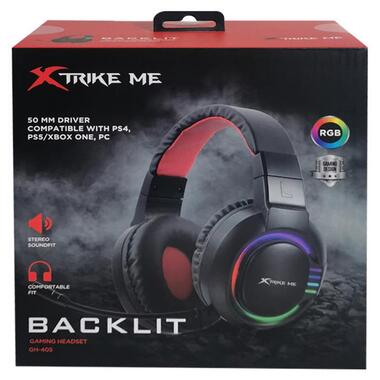 Навушники ігрові XTRIKE ME Gaming RGB Backlight GH-405, USB-AUX, чорні фото №6