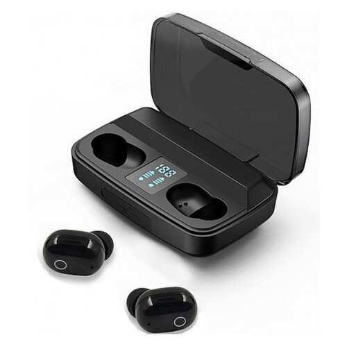 Наушники Bluetooth TWS J16 + зарядный кейс Черные фото №1