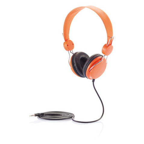 Навушники Super Style з довгим дротом (1,5 м), оранжеві фото №3