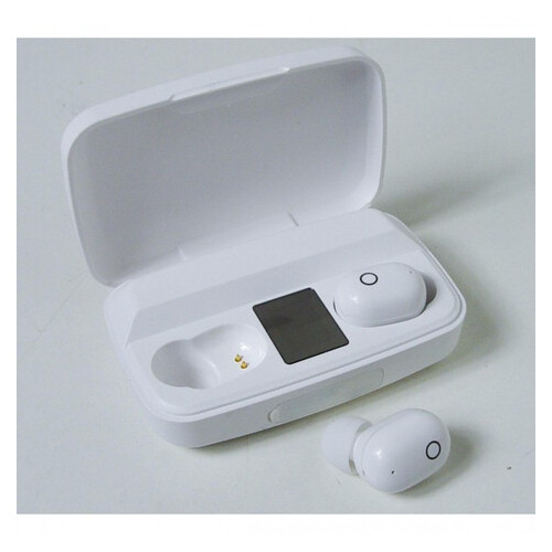 Навушники вакуумні беспроводные J16 BT LCD+POWERBANK, Белый фото №1