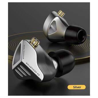 Навушники KZ ZVX з мкрофоном silver фото №6
