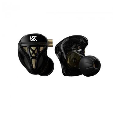 Вакуумні навушники KZ DQS з динамічними випромінювачами (Чорний) фото №2