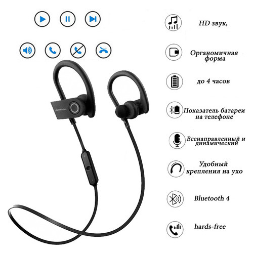 Бездротові Bluetooth навушники 2Life G5 з технологією шумоподавлення Black (n-404) (JE73n-404) фото №1