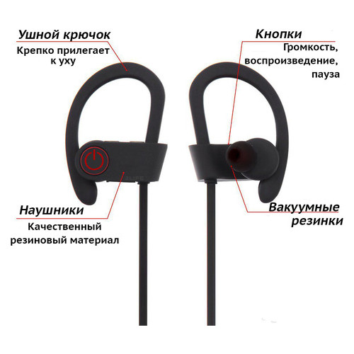 Бездротові Bluetooth навушники 2Life FY-Q6 з технологією шумозаглушення та захистом IPX5 Black (n-416) (JE73n-416) фото №7