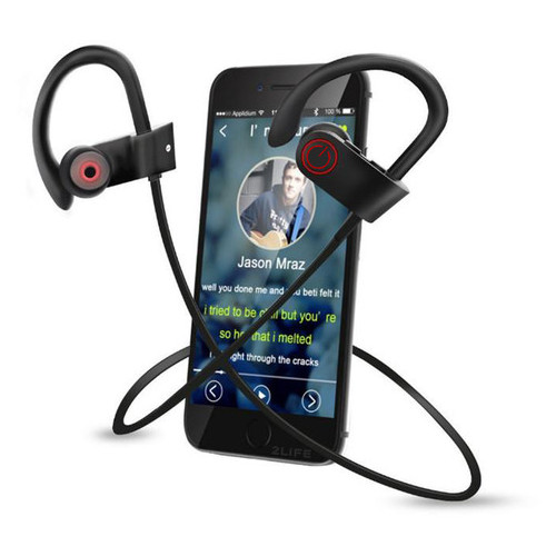 Бездротові Bluetooth навушники 2Life FY-Q6 з технологією шумозаглушення та захистом IPX5 Black (n-416) (JE73n-416) фото №6