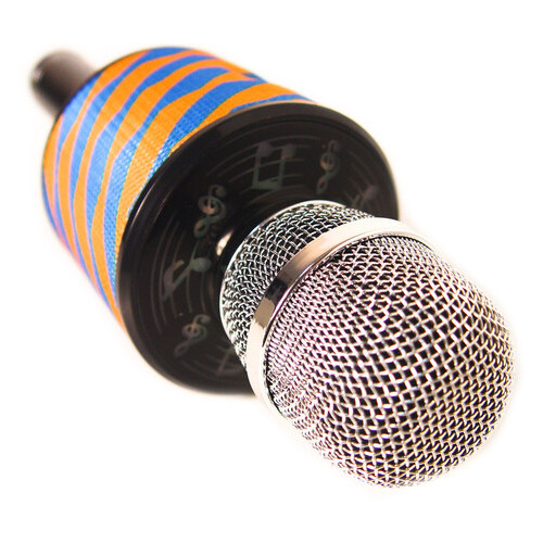 Караоке-микрофон портативный DM K-319, сине-желтый (77701691) фото №4