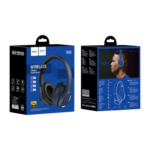 Bluetooth навушники Hoco W28 Journey Blue фото №2