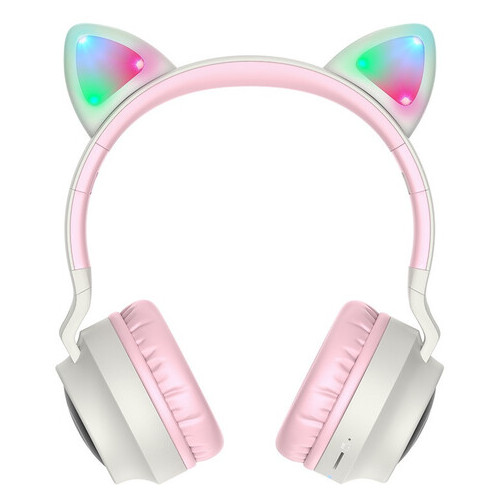 Навушники Hoco Cheerful Cat ear W27 Bluetooth серые фото №1