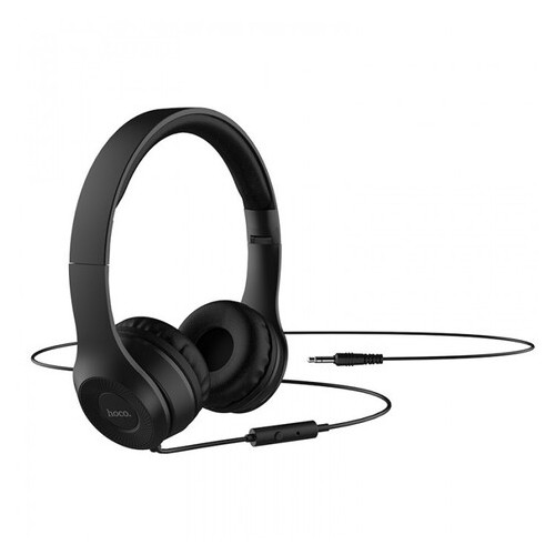 Дротові навушники Hoco W21 Graceful Charm, Чорний фото №2