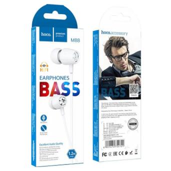 Навушники Hoco M88 Graceful universal earphones with mic White фото №3