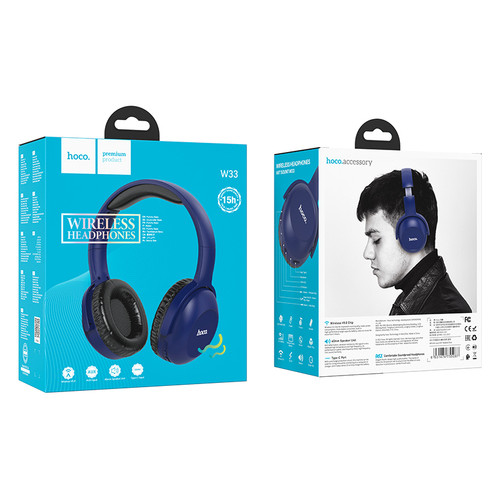 Навушники Hoco W33 Art sount BT headset BT5.0 Blue фото №2