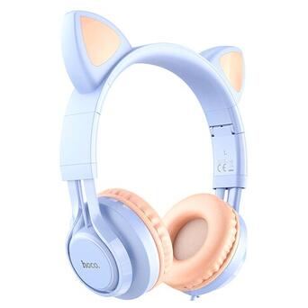 Навушники Hoco W36 Cat ear Dream Blue фото №1