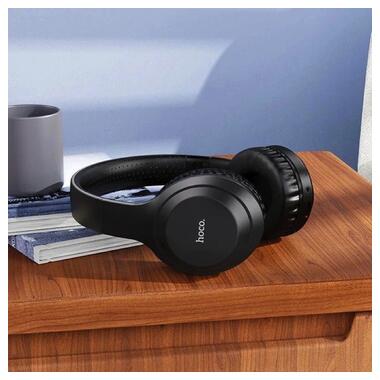Бездротові навушники Hoco W37 Sound Active Noise Reduction Bluetooth / AUX 3,5 мм Black (6931474790415) фото №6