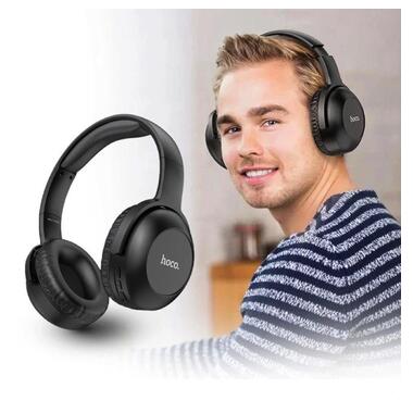Бездротові навушники Hoco W37 Sound Active Noise Reduction Bluetooth / AUX 3,5 мм Black (6931474790415) фото №5