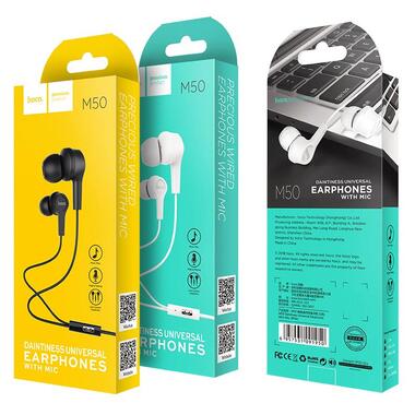 Дротові навушники Hoco M50 Daintiness universal Black (6957531091943) фото №7