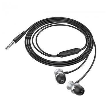 Навушники HOCO Fountain metal universal earphones with microphone M106 сірі фото №4