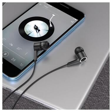 Навушники Hoco Gamble universal earphones with mic M104 чорні фото №5