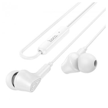Навушники HOCO Ingenious universal earphones with microphone M102 |1.2M, 90°| білі фото №3