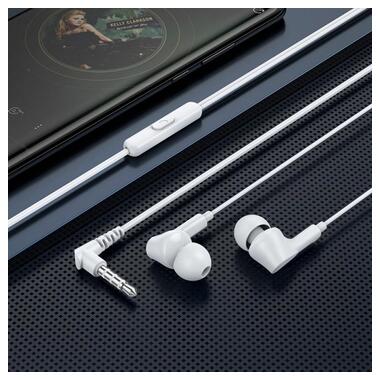 Навушники HOCO Ingenious universal earphones with microphone M102 |1.2M, 90°| білі фото №4