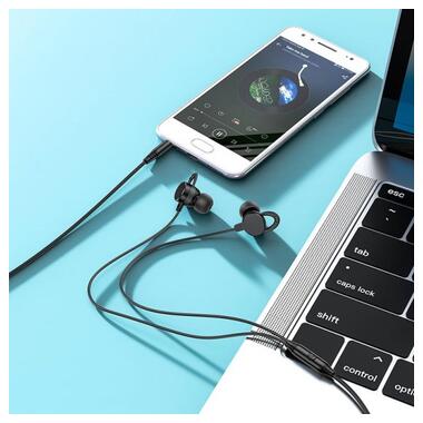 Навушники HOCO Rhyme universal earphones with microphone M103 чорні фото №5