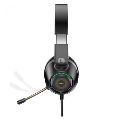 Навушники HOCO Sue headphones gaming W108 |RGB 2m cord| чорні фото №3