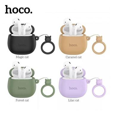 Навушники бездротові дитячі Bluetooth HOCO EW45 Magic Cat в кейсі, чорні фото №4