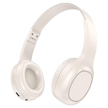 Накладні бездротові навушники Hoco W46 Charm Milky White фото №1