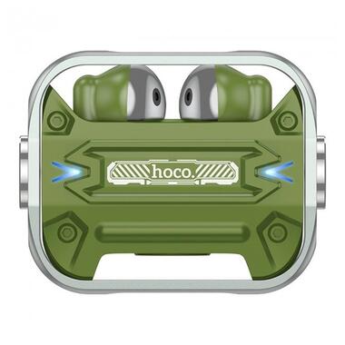 Навушники бездротові ігрові Bluetooth Hoco Trendy EW55 в кейсі, зелені фото №3