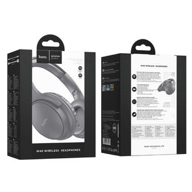 Навушники Hoco W40 Mighty Bluetooth 5.3 Gray (6931474784957) фото №4