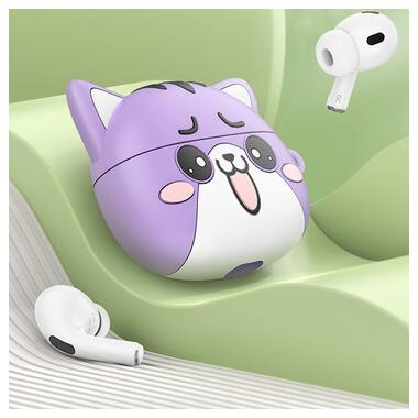 Бездротові TWS навушники Hoco EW48 Purple Cat фото №2
