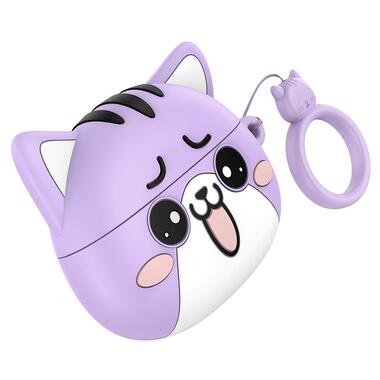 Бездротові TWS навушники Hoco EW48 Purple Cat фото №1