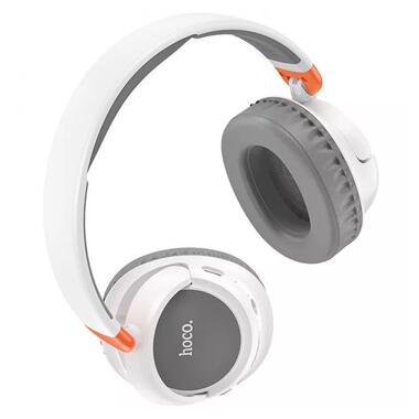Накладні бездротові навушники Hoco W43 Adventure White фото №1