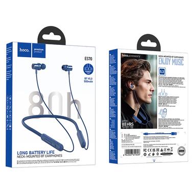 Bluetooth навушники Hoco ES70 Armour neck-mounted Blue фото №3