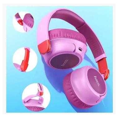Накладні бездротові навушники Hoco W43 Adventure Purple фото №3