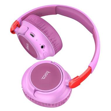 Накладні бездротові навушники Hoco W43 Adventure Purple фото №2