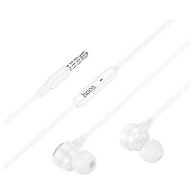 Наушники HOCO Benevolent universal earphones with microphone M116 белые фото №1