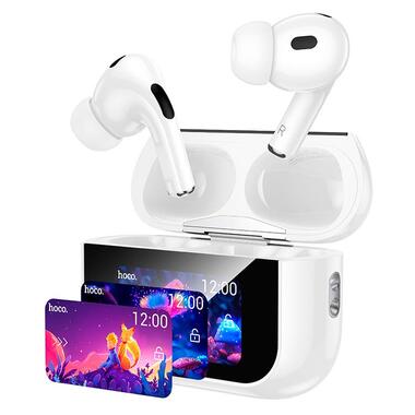 Наушники Hoco Bright true wireless ANC touch screen BT headset EW79 белые фото №3