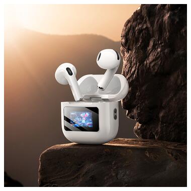 Наушники HOCO Cool color true wireless BT headset with touch screen EQ14 белые фото №8