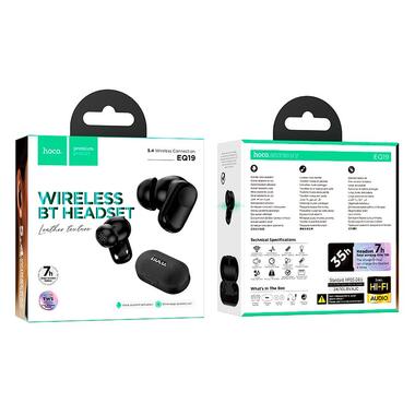 Наушники HOCO Duke V true wireless BT headset EQ19 черные фото №3